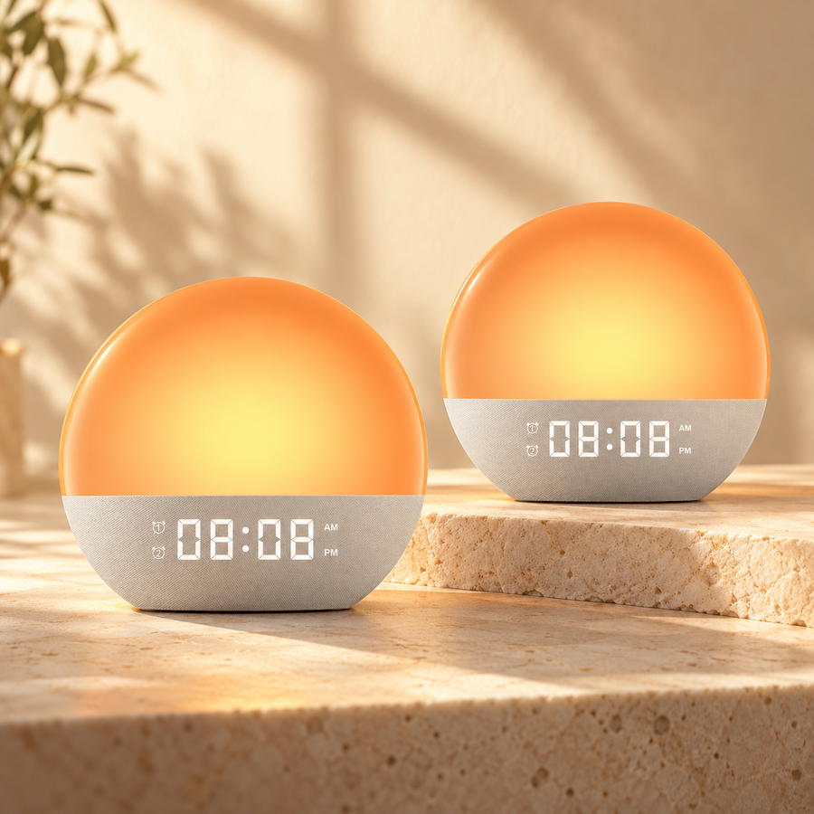 Styled composition of two Sunrise Clocks